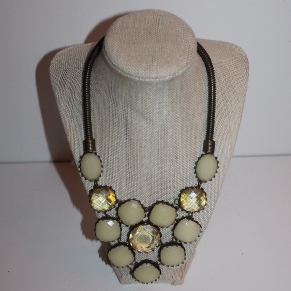 Anthropologie Jewelry - gorgeous statement necklace with neutral gemstones
