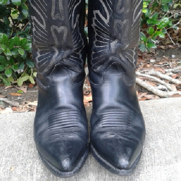 Texas-made leather cowboy boots