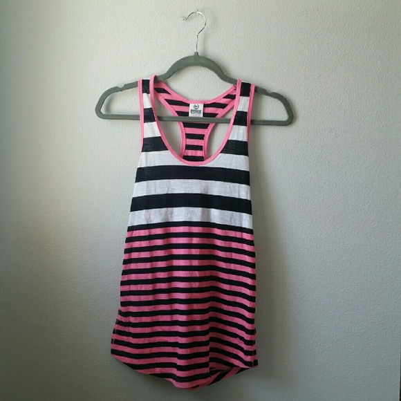 Victoria's Secret PINK: Striped Racerback Tank