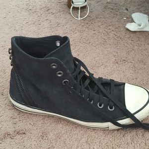 Black Suade Zipper all stars