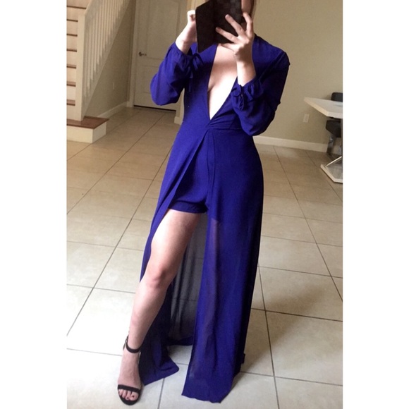 Purple/ blue  romper/dress small size