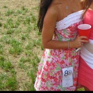 Lilly Pulitzer, strapless dress worn once