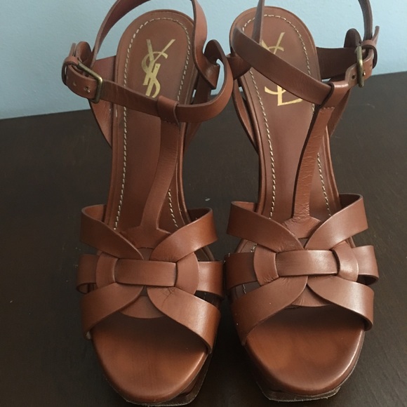 YSL TRIBUTE SANDALS PLATFORM HEELS