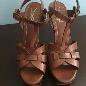 YSL TRIBUTE SANDALS PLATFORM HEELS
