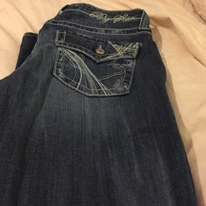 Worn jeans