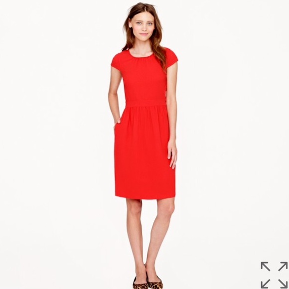 J. Crew Crepe Cap-Sleeve Dress