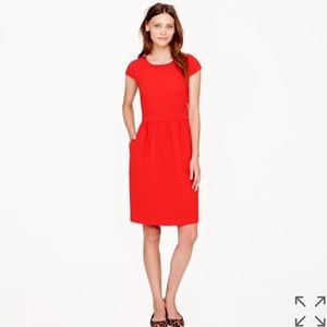 J. Crew Crepe Cap-Sleeve Dress