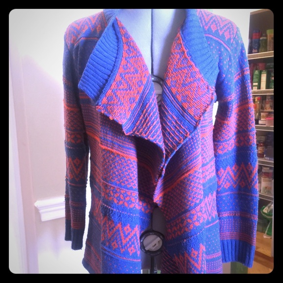 Sweater top with wrap-over front