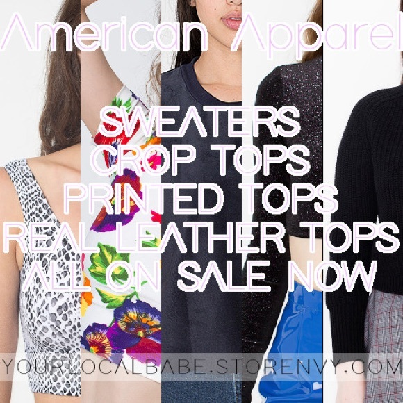 Printed, Cropped, Glitter, Leather Tops & Sweaters