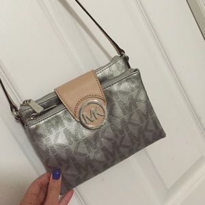 Michael Kors Silver Crossbody Bag