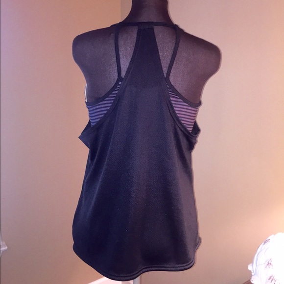 Champion black tank top w build in bra