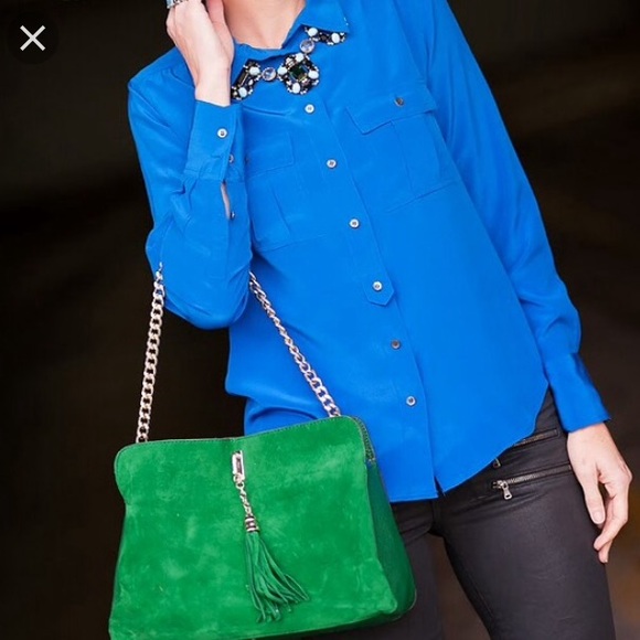 J. Crew Blythe Top in Cobalt Blue
