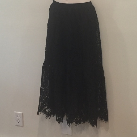 NWOT Free People Angel Rays Black Lace Skirt - Picture 3 of 4