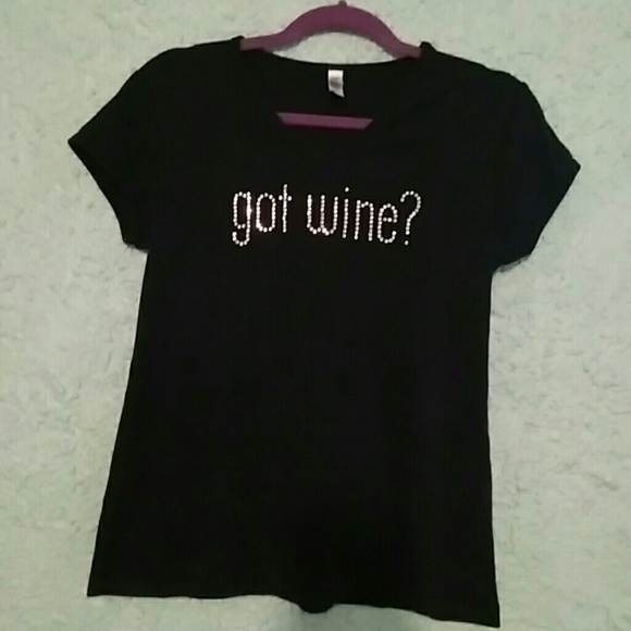 *LAST CALL 7/1* 2 Rhinestones Wine shirts.