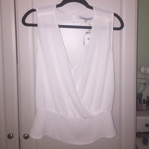 NWT white flowy top