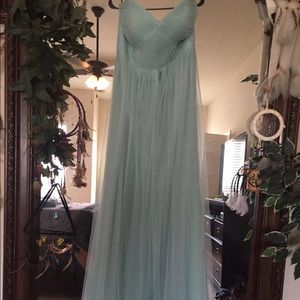 Jenny Yoo Annabelle dress in sea glass color.