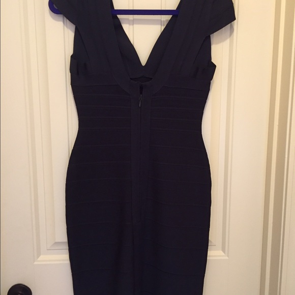 Herve Leger dark blue classic bandage dress - Picture 4 of 4