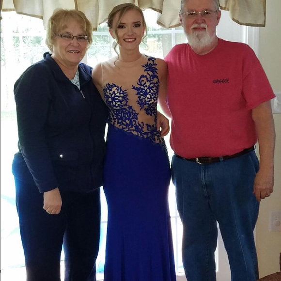 Royal blue prom dress