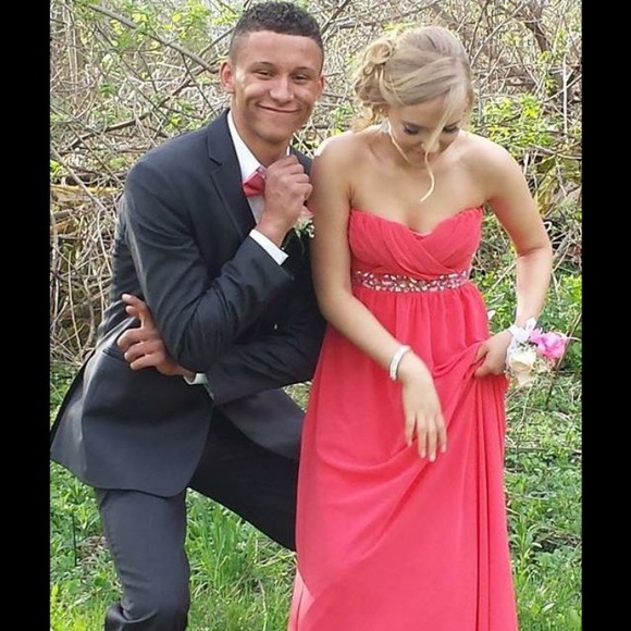 Coral prom dress