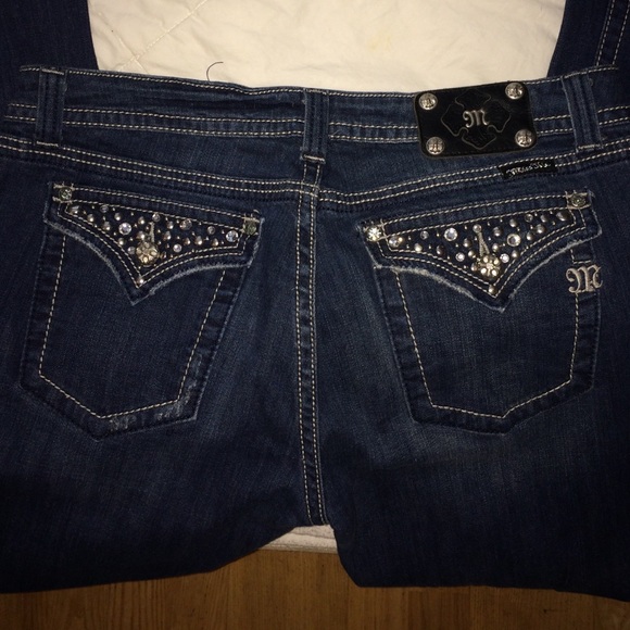 Never worn MISS ME blue boot cut jeans