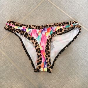 Cheetah and Rainbow Print Bikini Bottoms