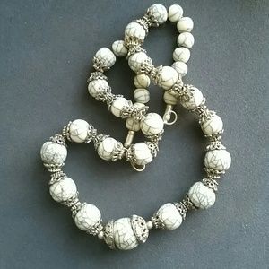 Beautiful Ivory colored statement necklace