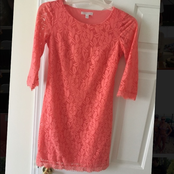 Size 2 peach lace dress