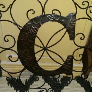 Cast Iron Initial C Wall Decor