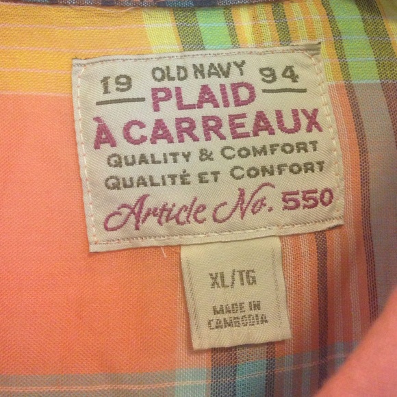 Old Navy plaid button up - Picture 2 of 4