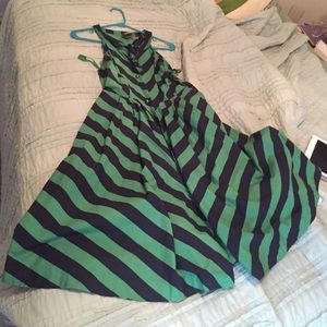 Green and blue Anthropologie dress
