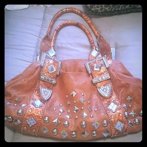 Charm and luck bling purse 100% Genuine Leather