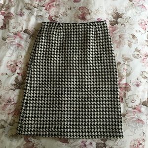 J Crew houndstooth skirt