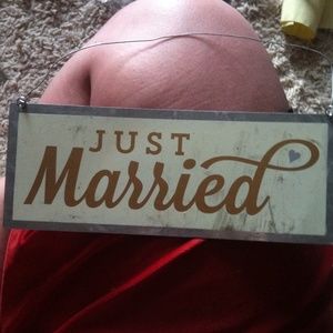 just married sign
