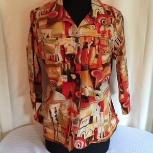 CJ Banks Multi Colored Jacket