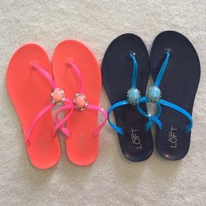 Two pairs of size 8 Ann Taylor Loft Sandals