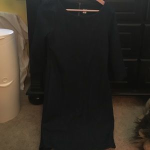 Faux denim sweater dress.