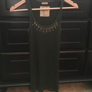 Green Hollister tank with embellished top