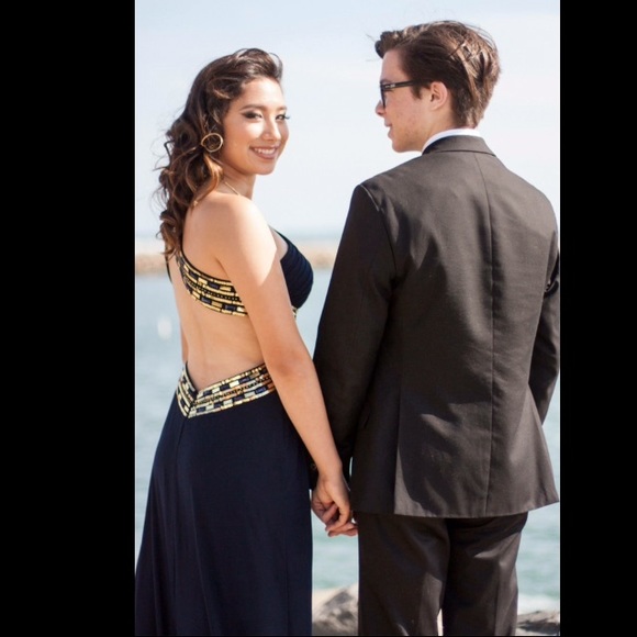 One Shoulder Open Back Dress - Picture 3 of 3