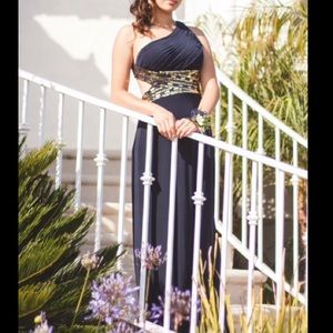 One Shoulder Open Back Dress