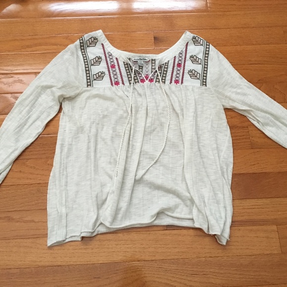American eagle quarter sleeve shirt