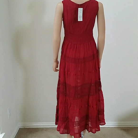 Women's Sleeveless Maxi Dress - Picture 4 of 4
