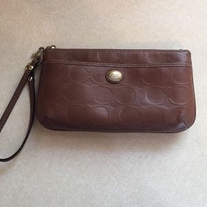 Brown Coach Wristlet