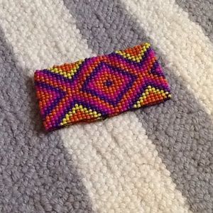 Neon Beaded Cuff Bracelet