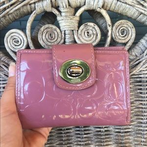 COACH purple patent wallet