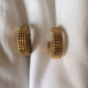 Gold-dipped trendy earrings