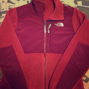Red north face Denali jacket