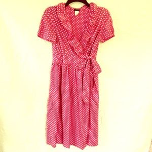 J. Crew Pink Ruffled Wrap Dress! 💗