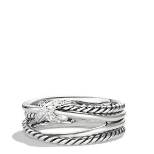 David Yurman X Crossover Ring With Diamonds