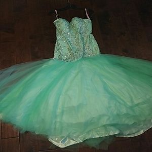 Mint green size 4 prom dress