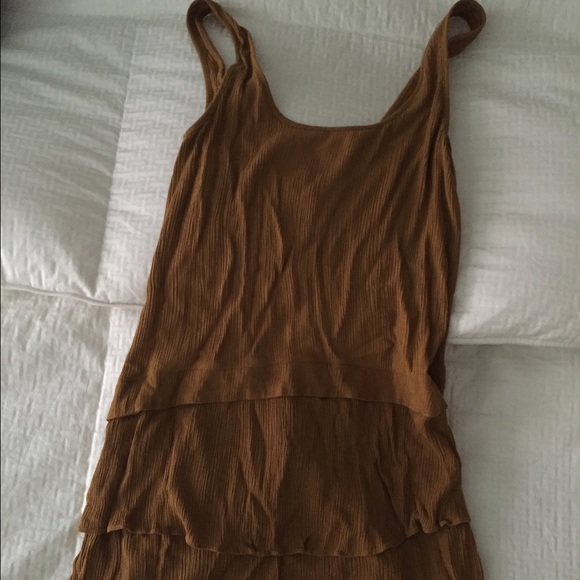 BCBGENERATION DARK TAN/YELLOW DRESS